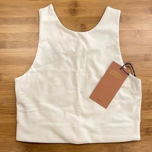 Girlfriend Collective Dylan Tank Bra in Ivory